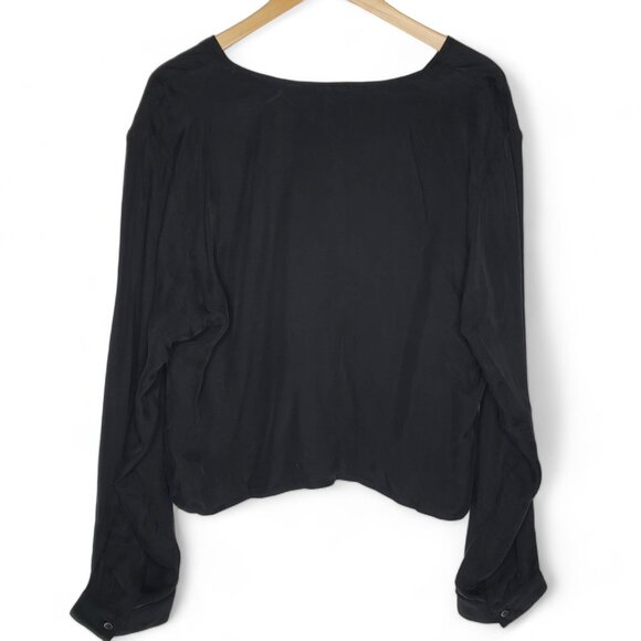 NWT Madewell Brushed Ruched-Front Top Women's V Neck Long Sleeve 16 - Picture 3 of 8